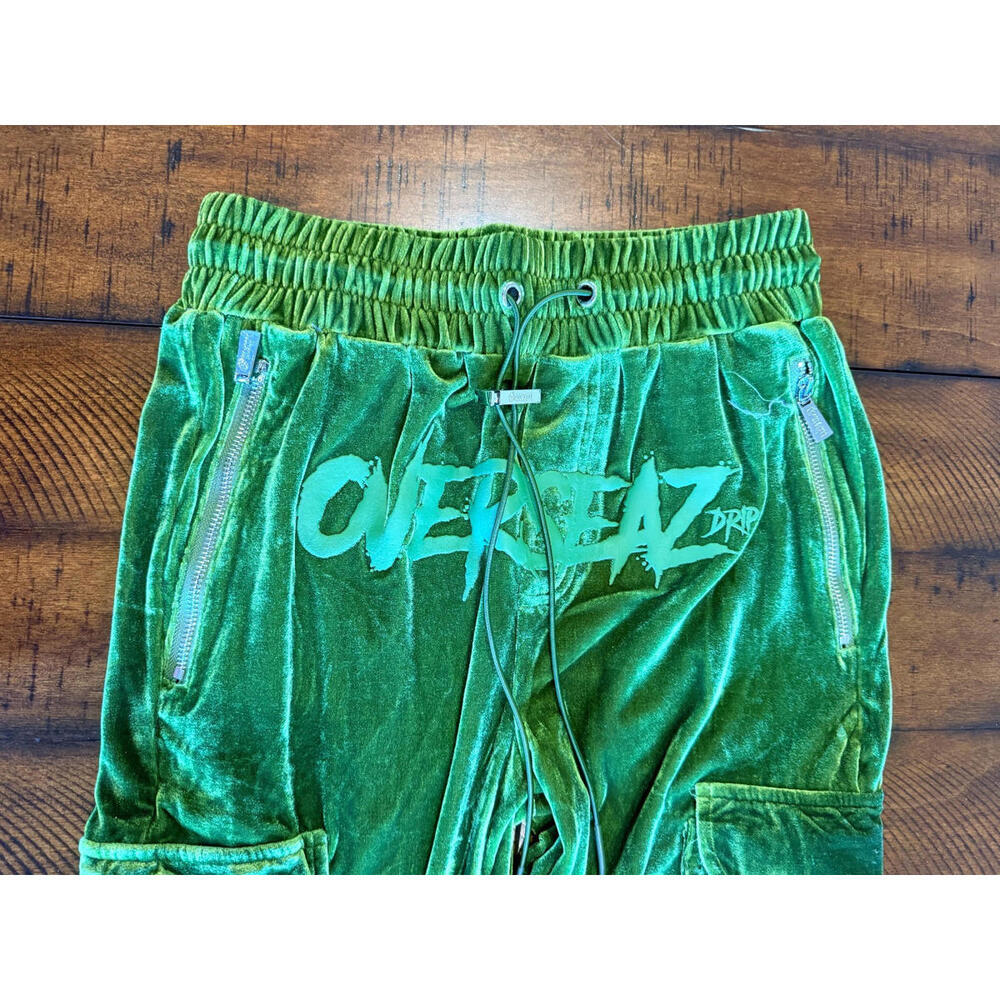 Guapi Mens Pant Limited Edition Green Cargo Velvet Seaz Streetwear, Size 32 - Picture 8 of 14